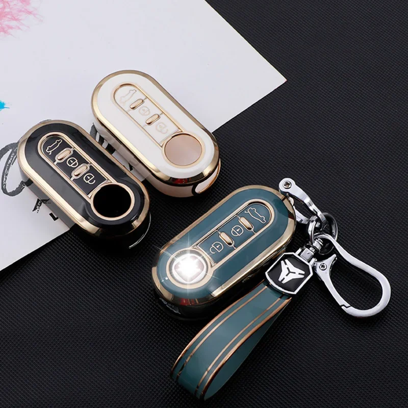 TPU-Autoschlüsselhülle für Fiat 500 Ducato Panda 500L Punto Lancia Musa für Citroen Jumper für Peugeot Boxer Autozubehör