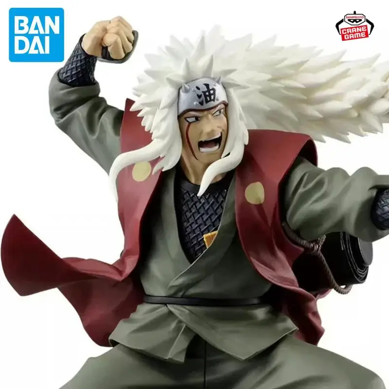 Em estoque bandai original naruto jiraiya figuras anime modelos de ação boneca dos desenhos animados decoração desktop ornamentos brinquedos pvc presentes do festival