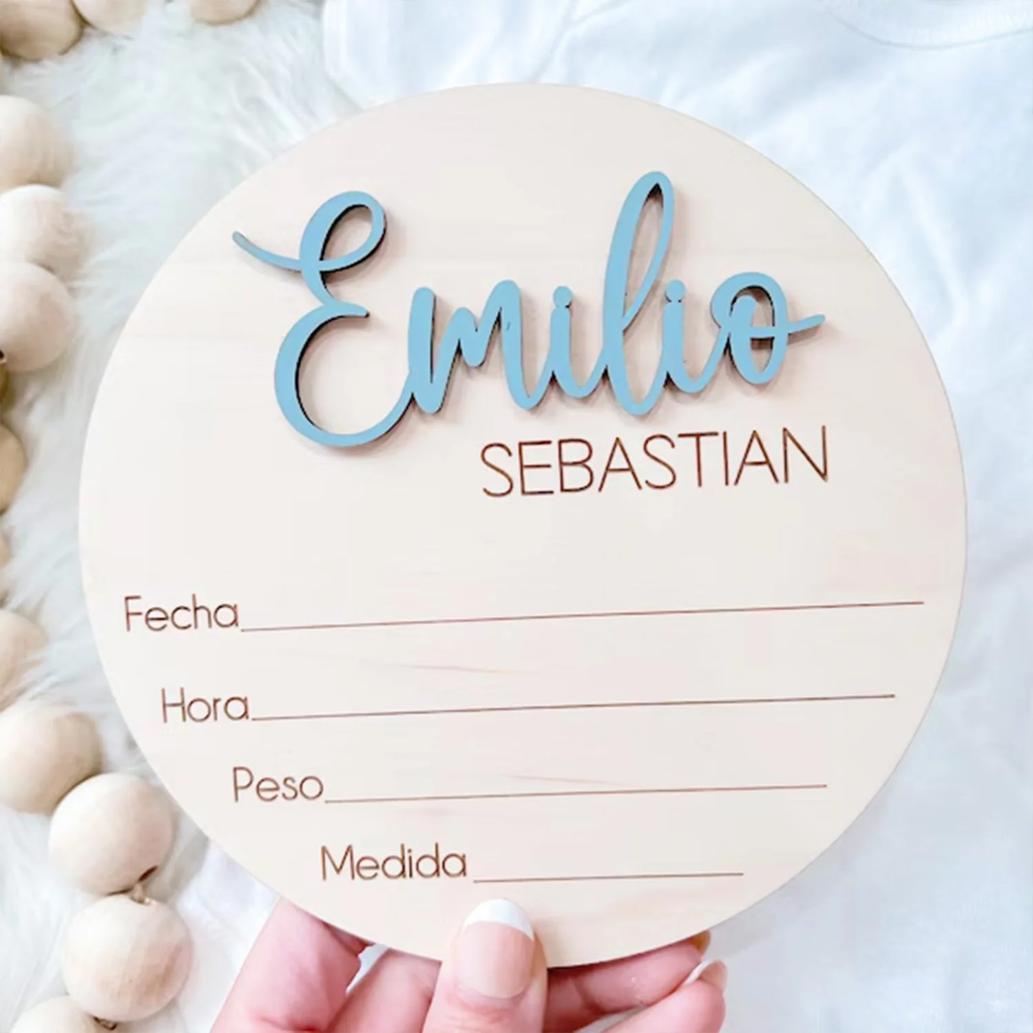 1 customizable double-layer name tag logo, customized wooden souvenir, multi scene decoration, perfect holiday gift view 2
