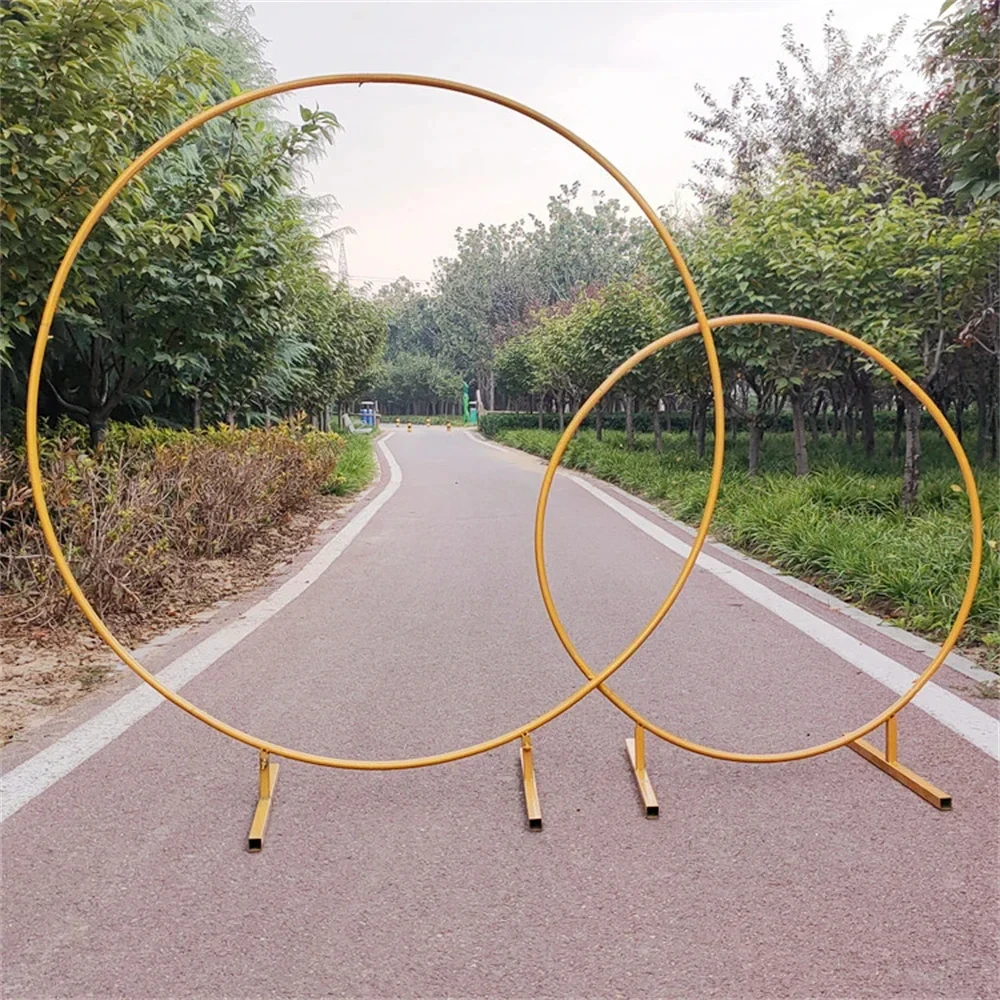 Metal Circle Stand Wedding Balloon Arch Round Balloon Flower Round Background Arch Frame Birthday Party Baby Shower Decoration