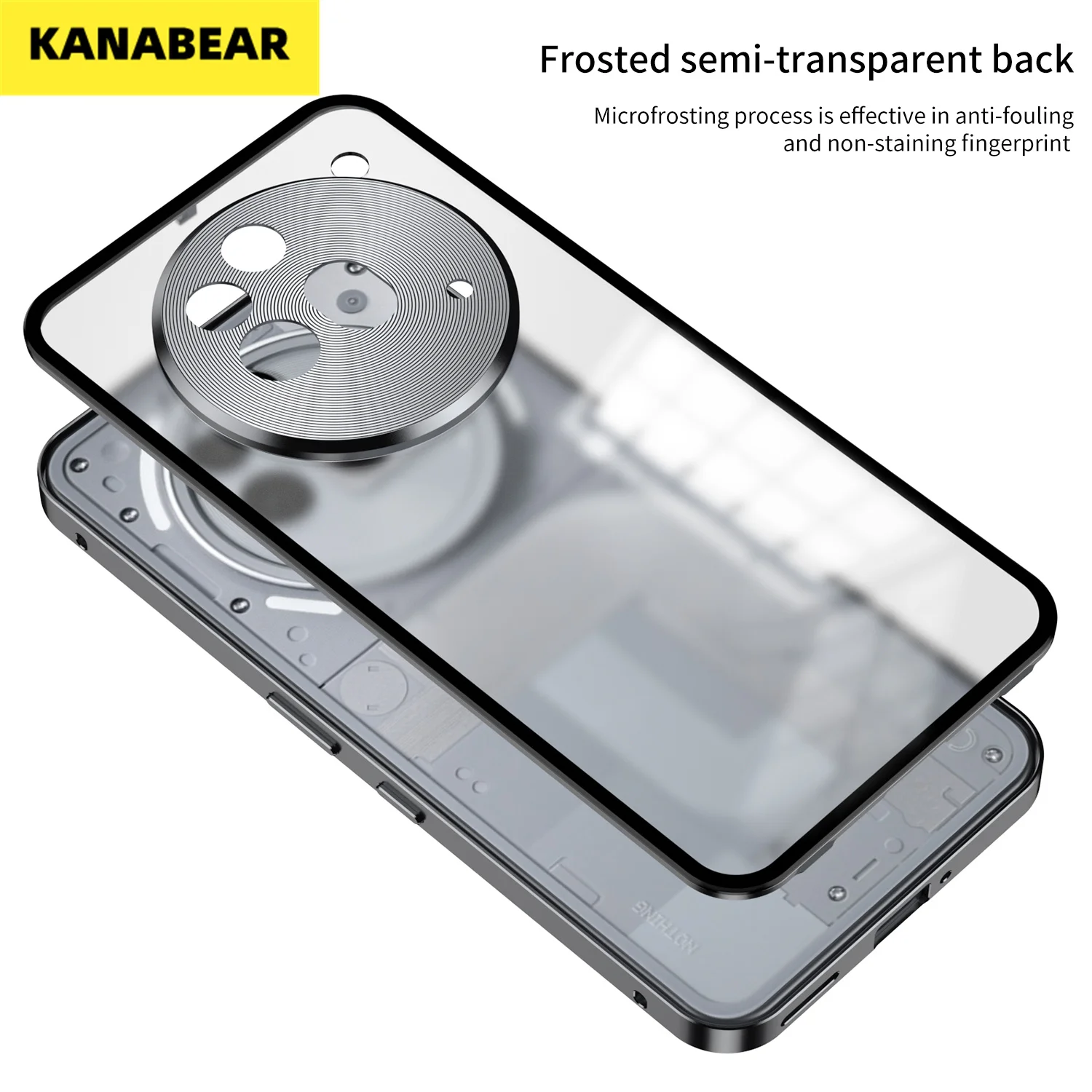 

Case for Nothing Phone 3a, Pop Buckle Lock, Metal Bumper Frame, Matte Backplate, Slim Shockproof Protective Cover