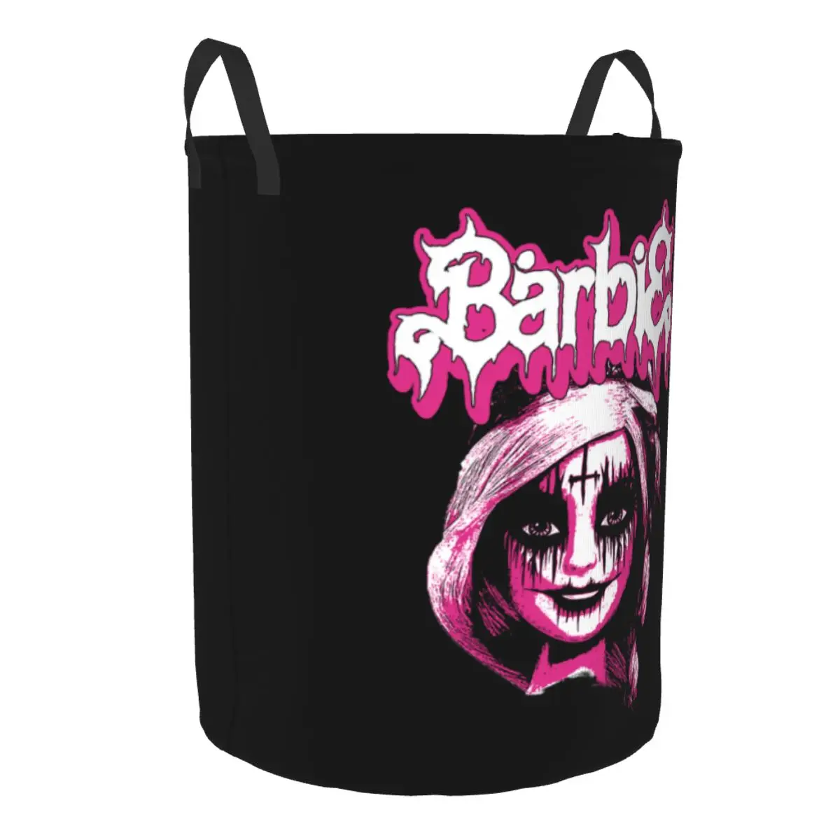 Custom Barbie Girl Laundry Hamper Large Clothes Storage Basket Disney Toys Bin Organizer for Nursery