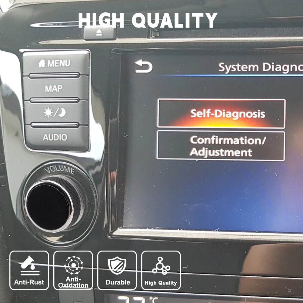 1/2PCS Radio Knob Button Volume Stereo Tuner For NISSAN QASHQAI-JUKE-X-TRAIL-NOTE-MICRA Anti Slip Knob