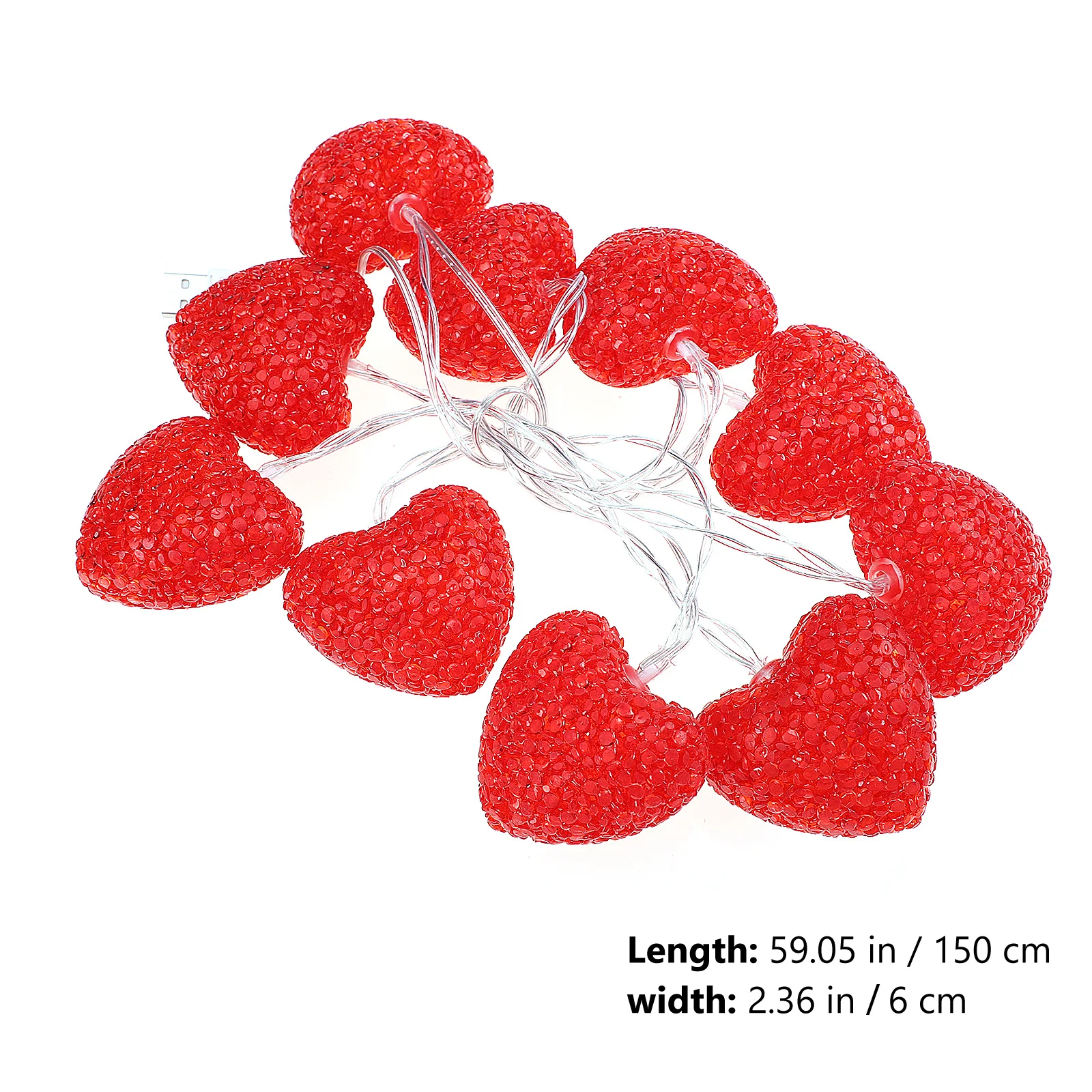 Heart Shaped Light String Decorative Lamp For Valentine'S Day Party Romantic Atmosphere Proposal Decoration Loving-Heart String