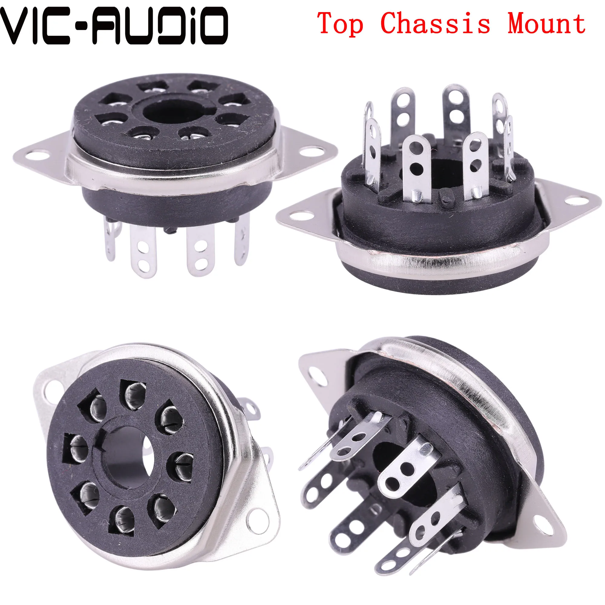 8Pin Tube Socket GZS8-B Vintage Valve Base For KT88 6V6 6L6 EL34 6N8P CV181 6N9P 6SN7 Electron Tube Amplifier HIFI Audio DIY