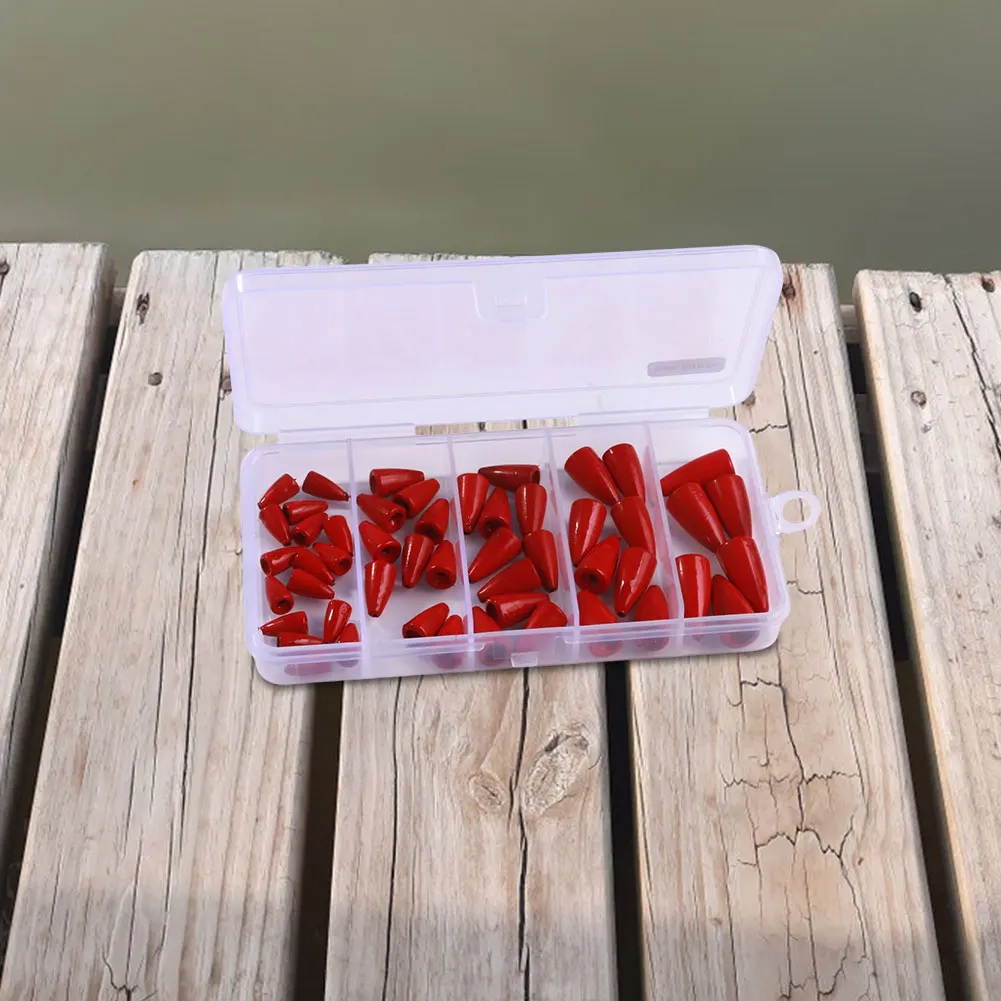 50 قطعة الرصاص الصيد الغطاسون دودة الأوزان زلة معدات صيد الأسماك مجموعة ل باس الصيد الأوزان المياه المالحة المياه العذبة