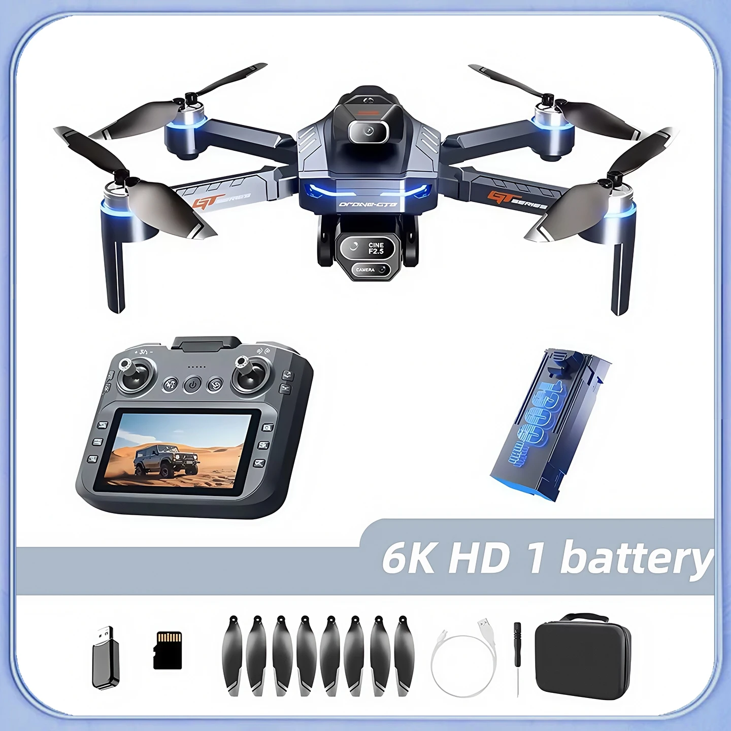 For Genuine GT8 Drone 8K Professional Dual Camera GPS FPV Brushless Motor Optical Flow Hovering Folding Quadcopter RC Dron Toys image 3