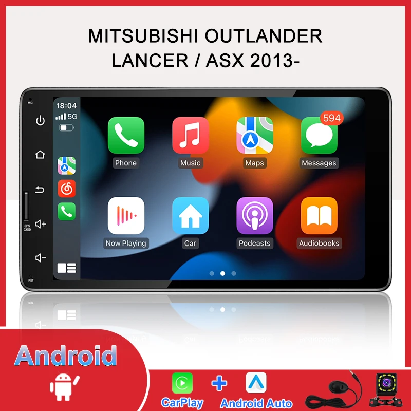 

8-Core Android Car Radio Stereo for Mitsubishi Outlander Lancer asx 2013 2014 2015 Audio GPS Navigation Carplay Mutimedia Player