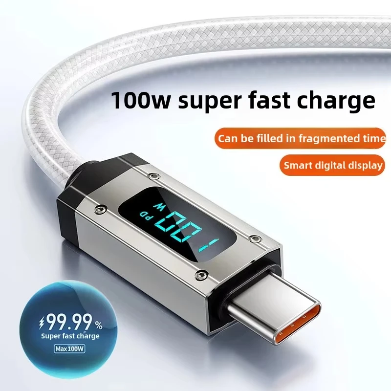 PD 100W Fast Charging Type C to USB Type C Cable Display USBC to USB C Cable for iPhone 15 ProMax Macbook Samsung S24 S23