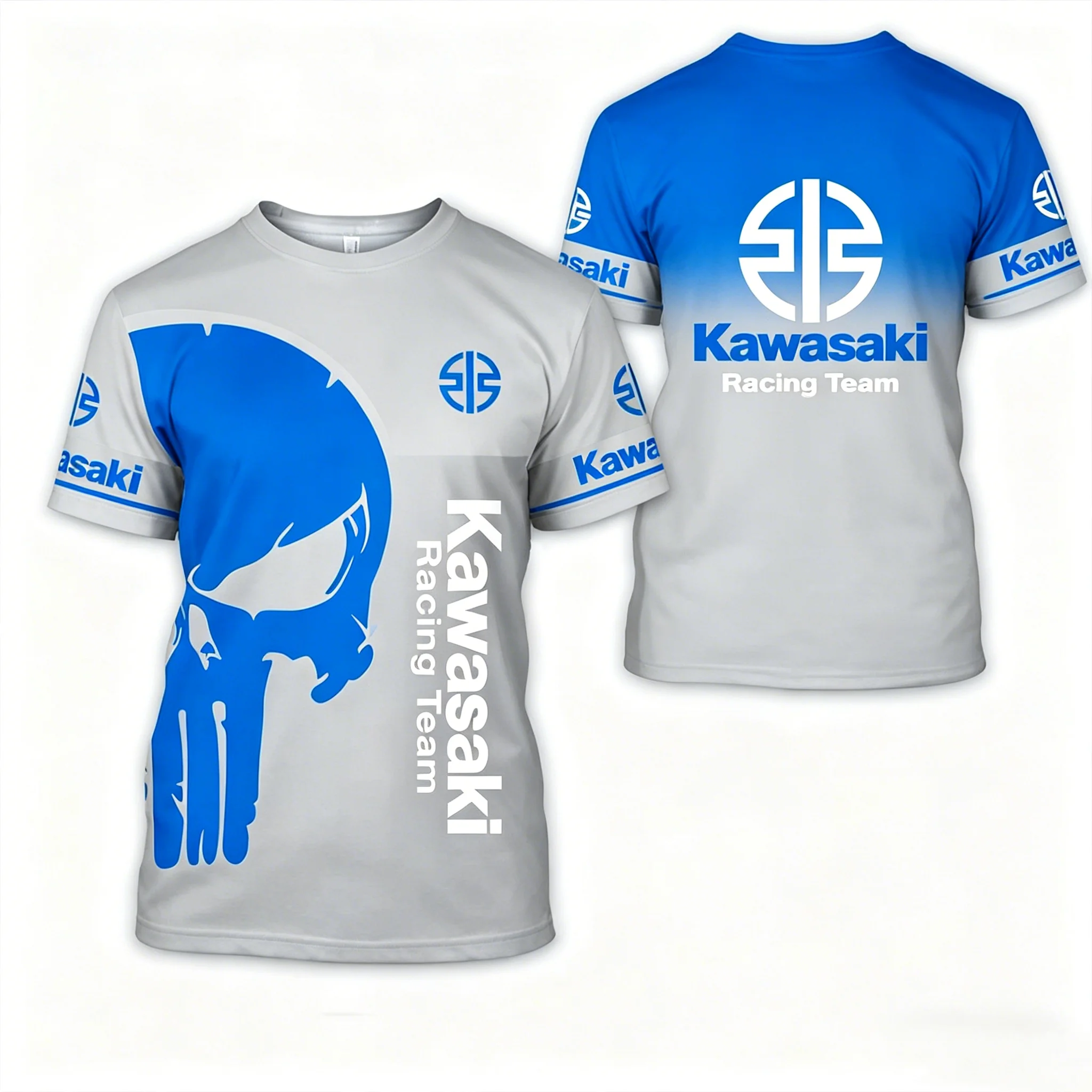

Hot Summer Men's Tshirt Motorcycle Kawasaki Tshirt Logo 3D Printed Kawasaki Casual T-shirt Women's Children's Street Large Top