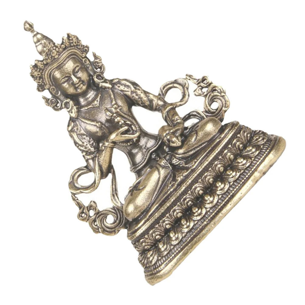 

Desktop Retro Brass Buddha Sculpture Creative Simple Buddha Shape Compact Decor Smooth Texture Table Decoration