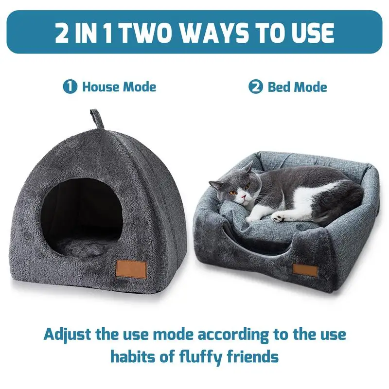 Portable Foldable Pet Tent Kennel Octagonal Fence Puppy Shelter Easy To Use  Weatherproof Cat Beds Shelter Warm & Comfortable