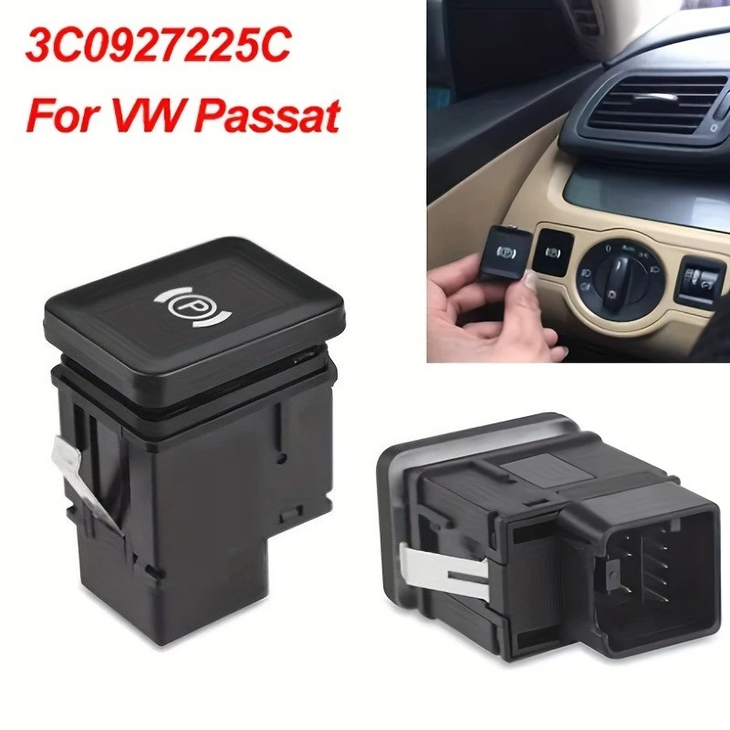 OEM 3C0927225C for VW Passat B6/B63C Handbrake Button EPB Electronic Parking Brake Switch with 4-Wire Connector