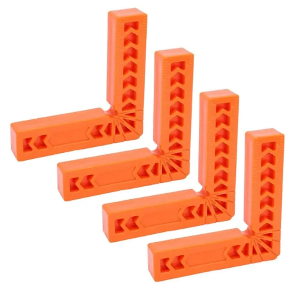 4PCS Right Angle Ruler Holder 3inch Plastic L-shaped Spacer Fixed Angle Gripper 90 Degree Auxiliary Positioner Tool