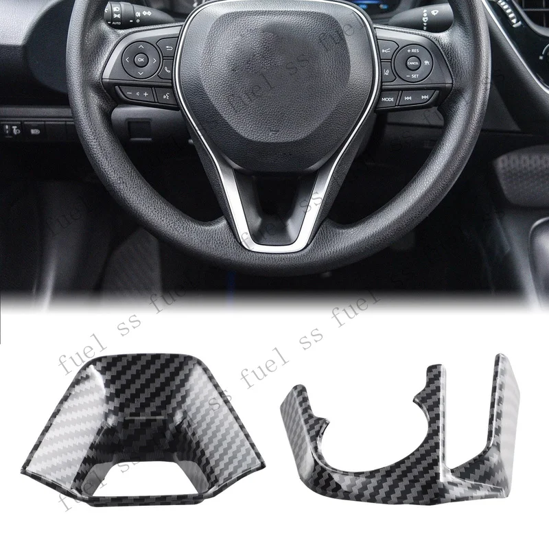 S+ Premium ABS Steering Wheel Button Panel Cover Trim 3Pcs for Toyota For RAV4 6