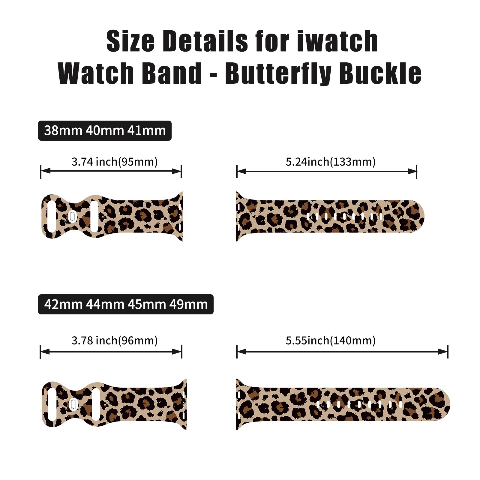 Animal Fur Printed Strap for Apple Watch 9 8 7 SE Sport Silicone Band for iWatch 45mm 44mm 42mm 41mm Replaceable Bracelet