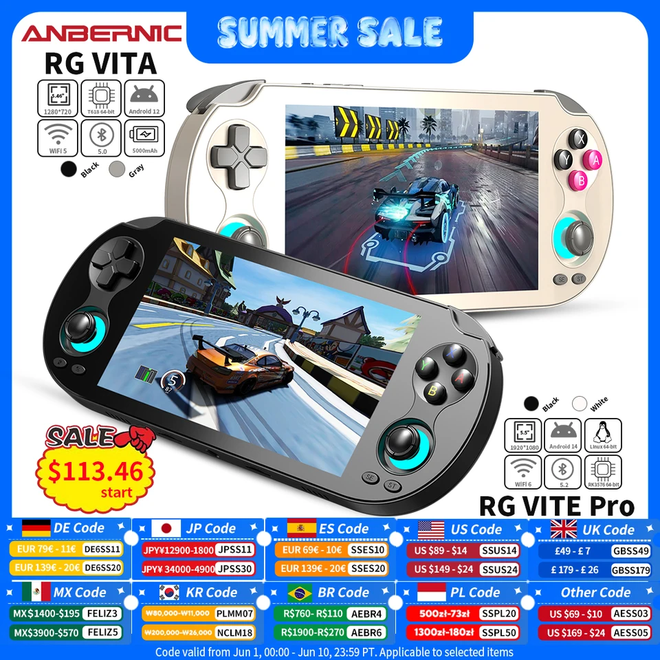 ANBERNIC RG VITA / RG VITA Pro Handheld Game Console 5000mAh