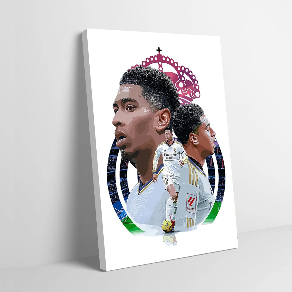 Póster con impresión artística del futbolista Jude Bellingham, imágenes personalizadas, arte de pared, pintura en lienzo, regalo para decoración de sala de estar, mural