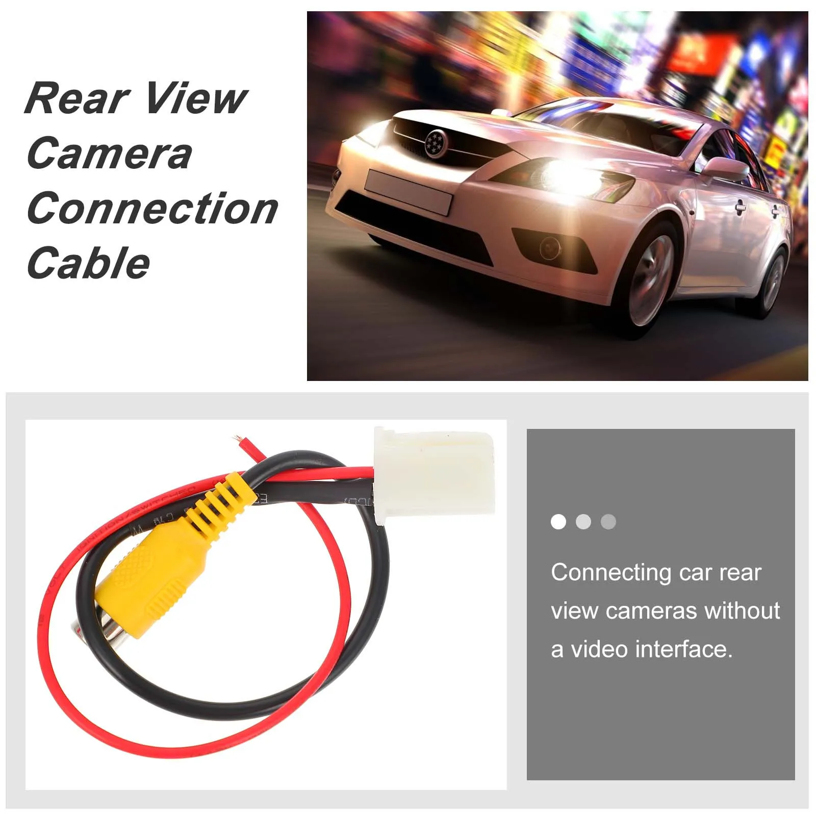 

Rear View Camera Cable Replacement Reliable PVC Metal Material Fit Vehicle Rear View Camera Wire Car Supply
