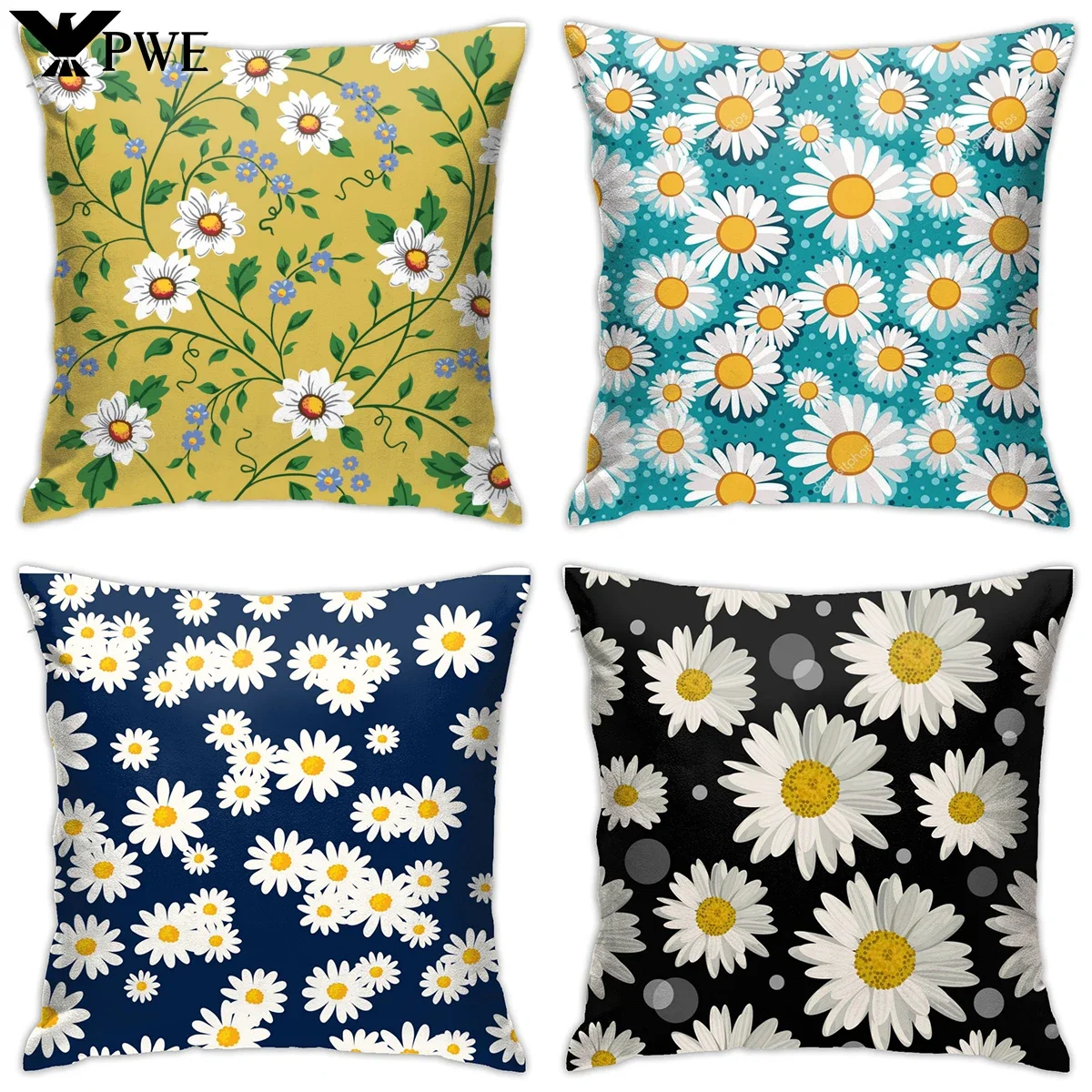 Chrysanthemum Pattern Printing Decoration Home Garden Decoration Pillowcase Decoration Pillowcase Cushion