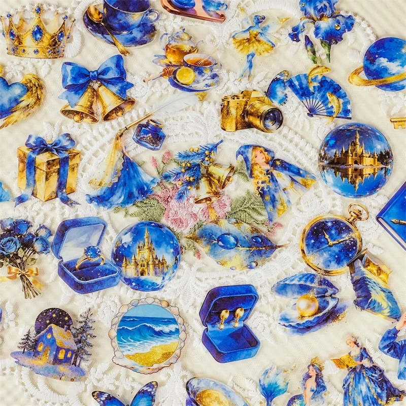 

56PCS Kawaii Starry Sky Fairy Tale PET Sticker Aesthetic Decoration Scrapbooking Stationery DIY Hand Accounting Supplies