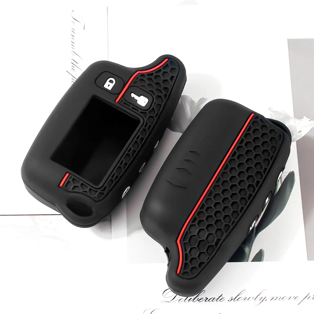 KEYYOU Silicone Key Case For Tomahawk TZ9030 TZ9010 SL-950 S-700 KeyChain For Russian 2-way Alarm System Alarm Key Fob Cover