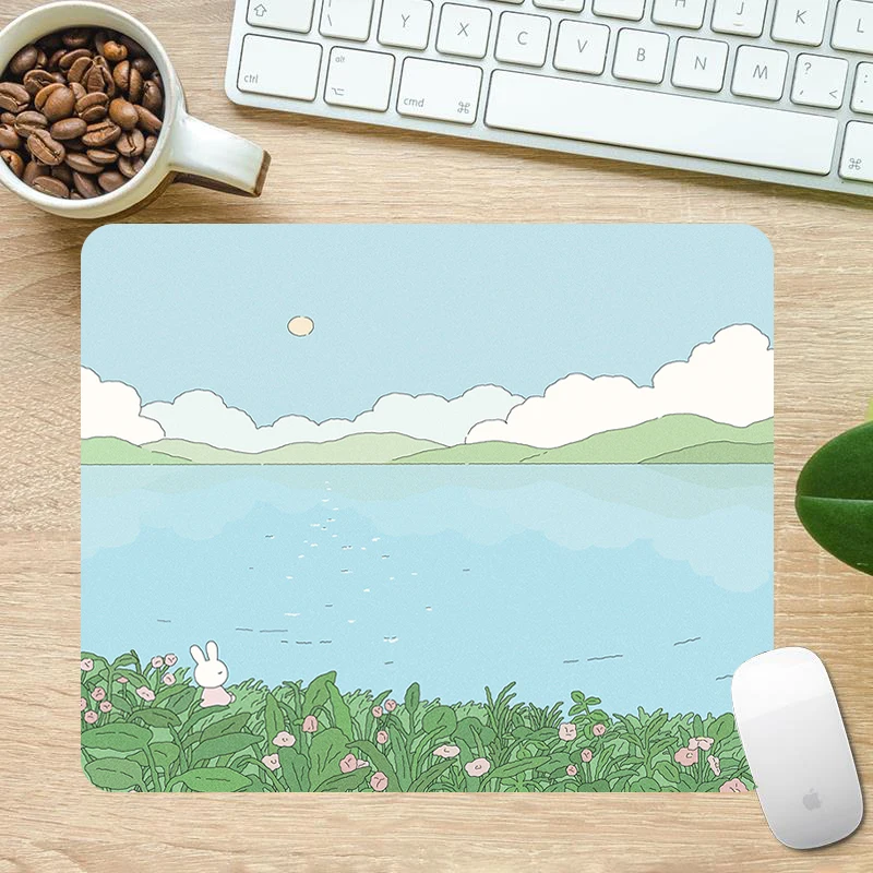 

18x22cm Small Plant rug Cartoon Cat Gaming Mouse Pad Printed Oil-proof Desk Pads Keyboard Mats Table Photo Background Placemat