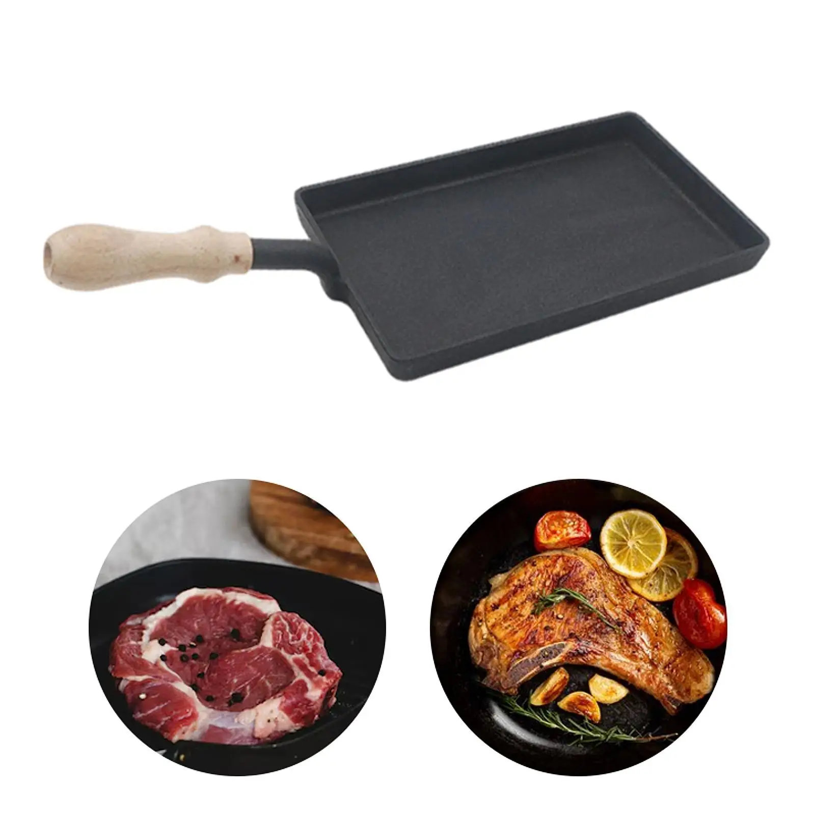 Plancha de hierro fundido, utensilios de cocina, utensilios de cocina de inducción, sartén antiadherente para asar, restaurante, cocina casera, cocina eléctrica de Gas