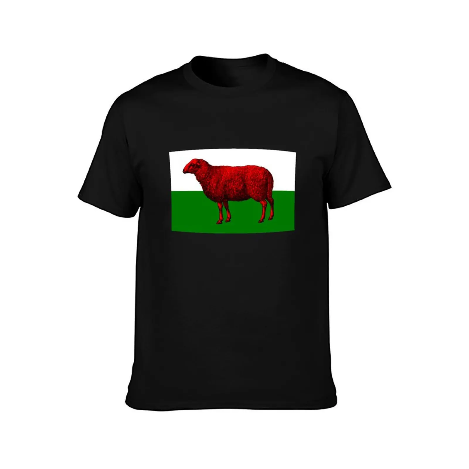 Funny Wales Welsh Sheep Flag T-Shirt Summer Casual Cotton Tee Oversized Streetwear Tops Vintage Graphic Print 100% Cotton