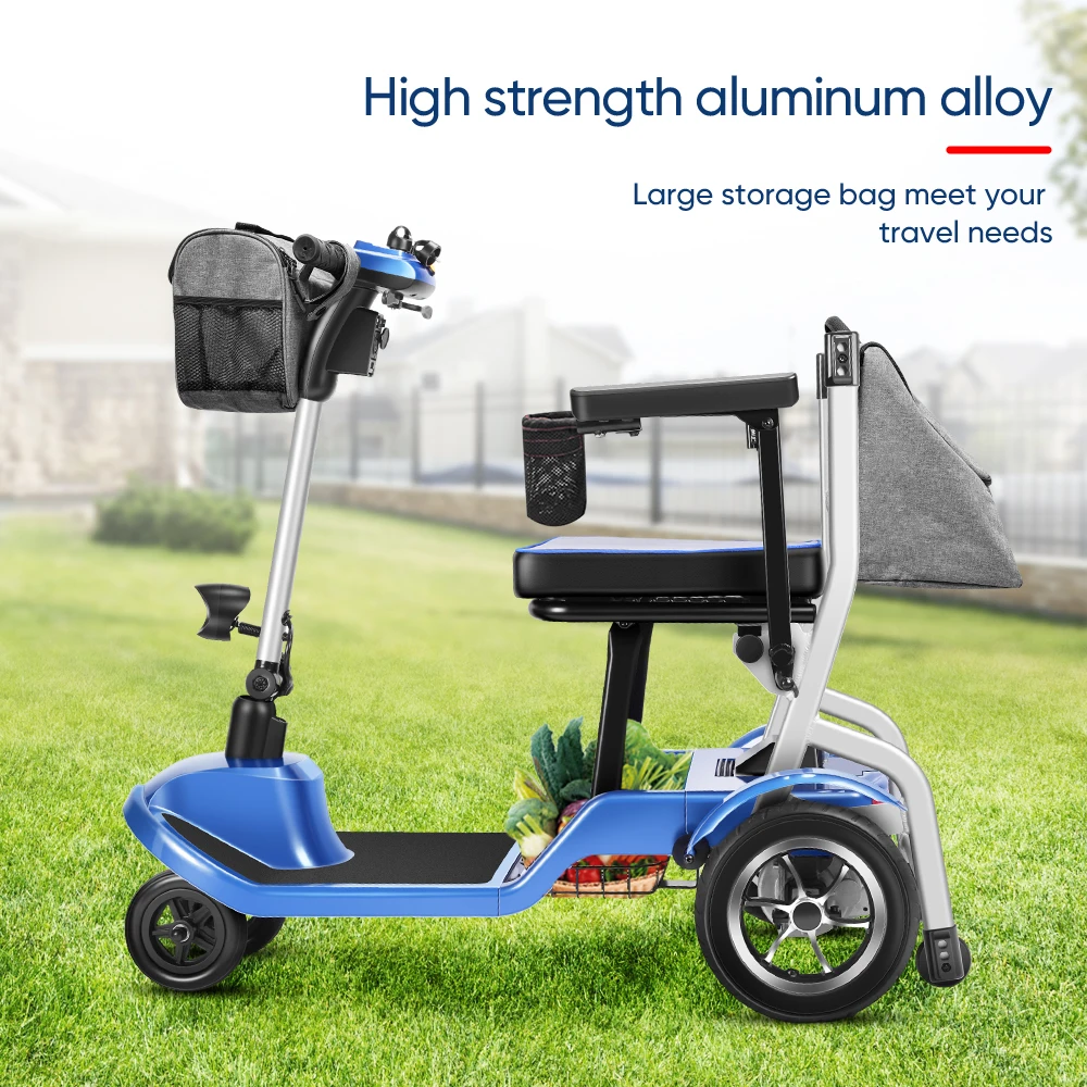 Quality Ultra Lightweight Elderly Portable Mobility Scooters 4 Wheel Electric Folding Mobility Scooter For Disabled