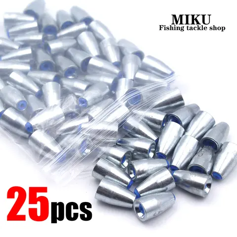 25 pieces of high-grade carbon steel fishing sedimentation equipment, suitable for bass fishing and Texas fishing gear