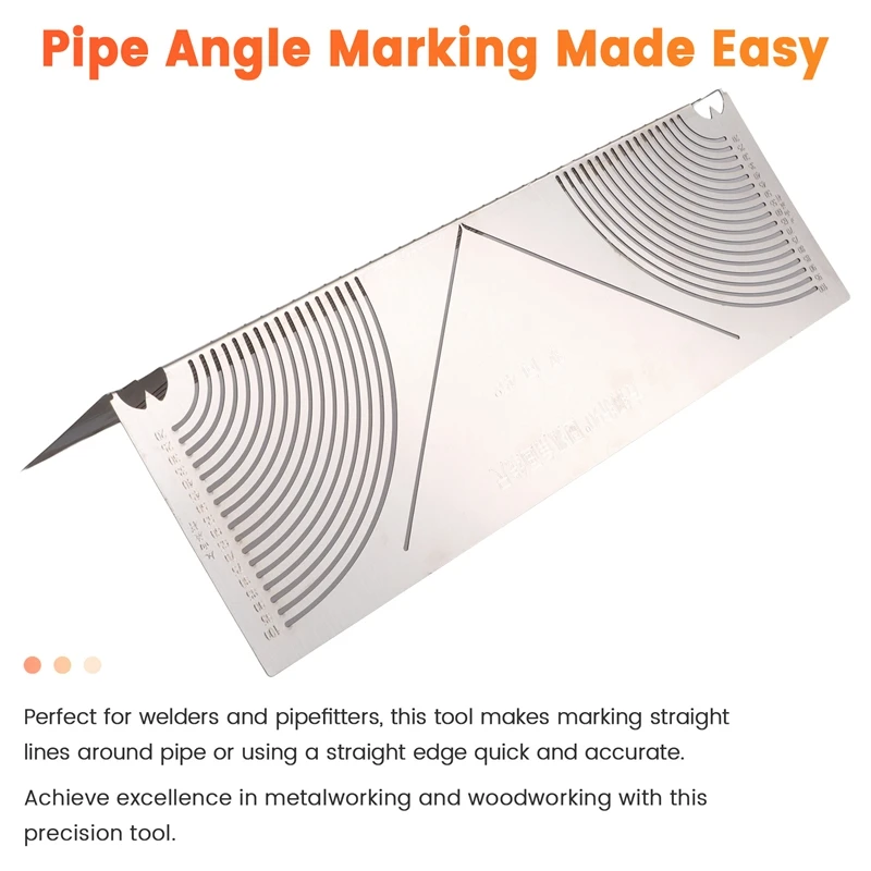 Precise-Flex Angle Arc Marking Tool For 20-100MM Square-Pipe Metal Pipe Saddle Cutting Guide Pipefitter Measuring Tool