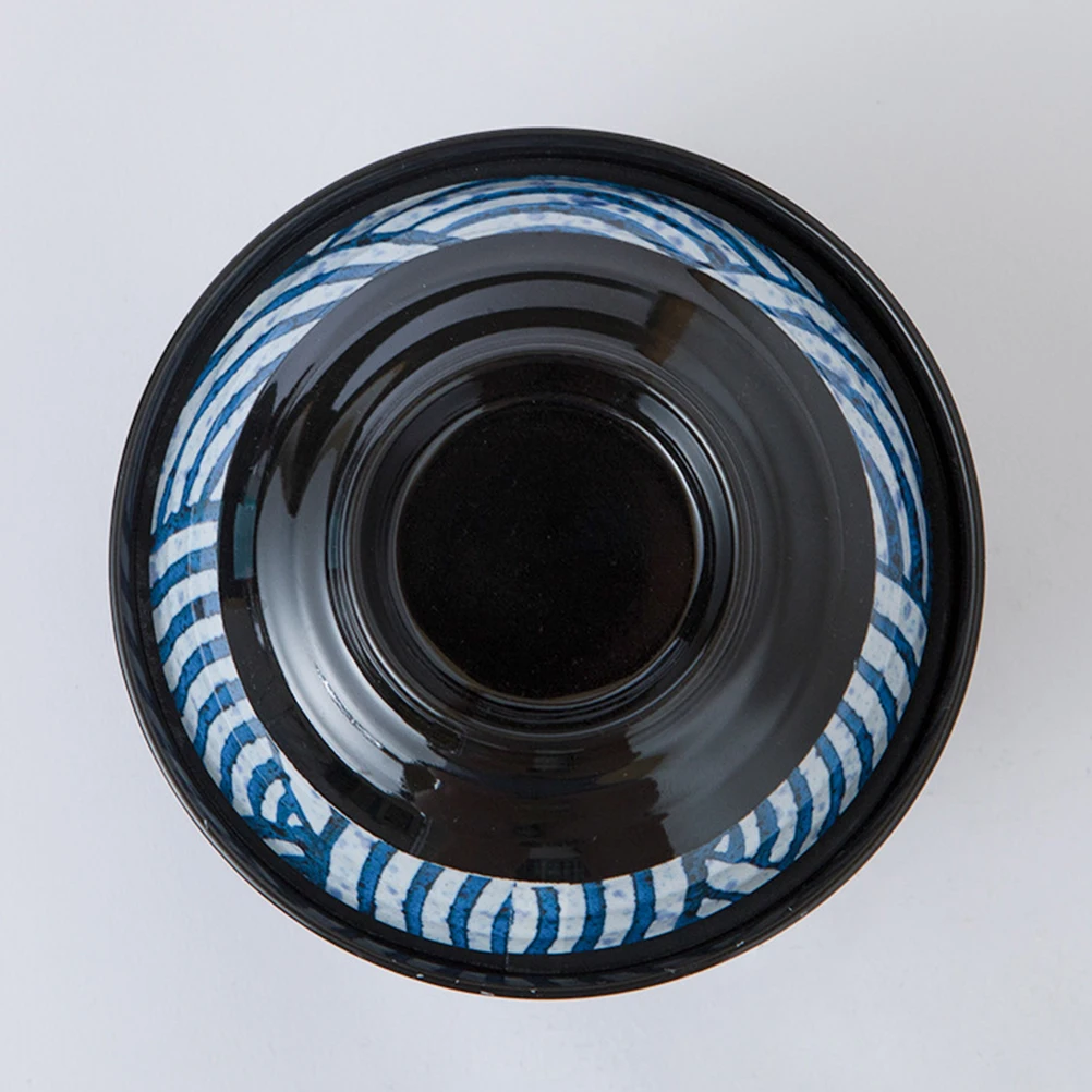 

1pc Covered Soup Bowl Japanese Style Melamine Porcelain Imitation Beautiful Generous Kitchen Supply Ramen Miso Noodle Lid Fall