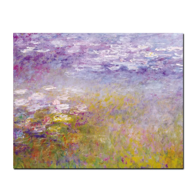 Claude Monet Lotus Posters and HD Prints Landscape Oil Painting on Canvas Art Cuadros Impressionist Wall Picture for Living Room