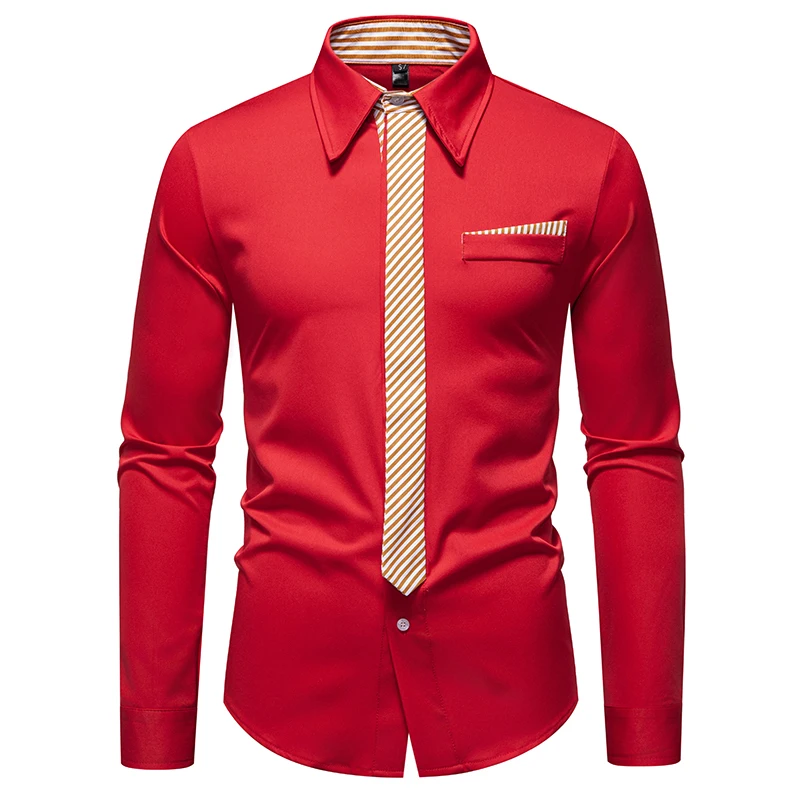 Mens Striped Shirts Long Sleeved Business Slim Fit Male Shirt Black White 2025 Social Clothes Camisa Masculina Vetement Homme