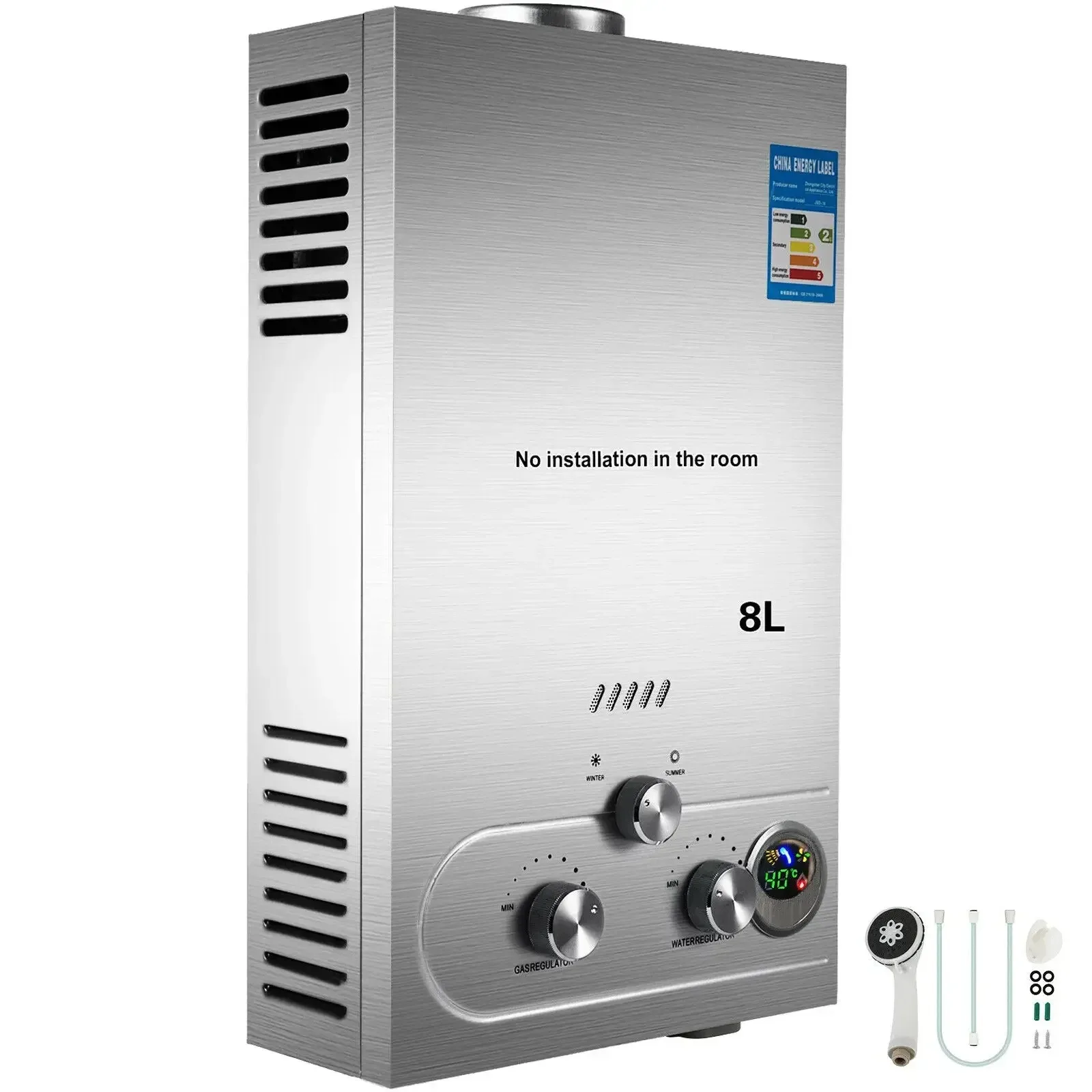 Sihao LPG Boiler 6L/8L/10L/12L/16L/18L Propaangas LPG Roestvrij Tankless Boiler Douche Kit Voor Buiten Thuis Camping
