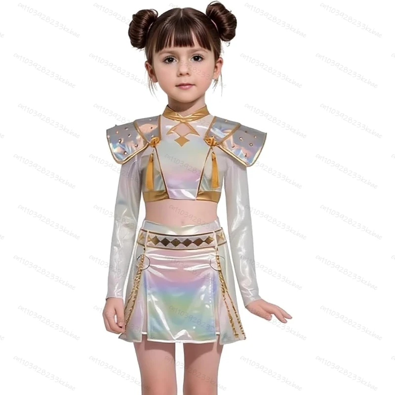 K pop demônio traje anime cosplay saia conjunto para meninas crianças conjunto de roupa de dança pop cantores trajes de palco roupas de halloween
