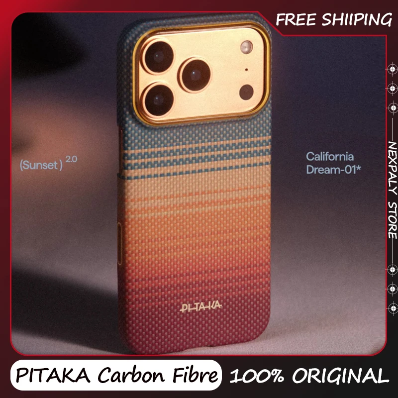 

PITAKA Carbon Fibre Magnetic Case for iPhone 17 Pro Max/17 Pro/Air Kevlar Wireless Charging Back Cover Ultra-thin Phone Cover