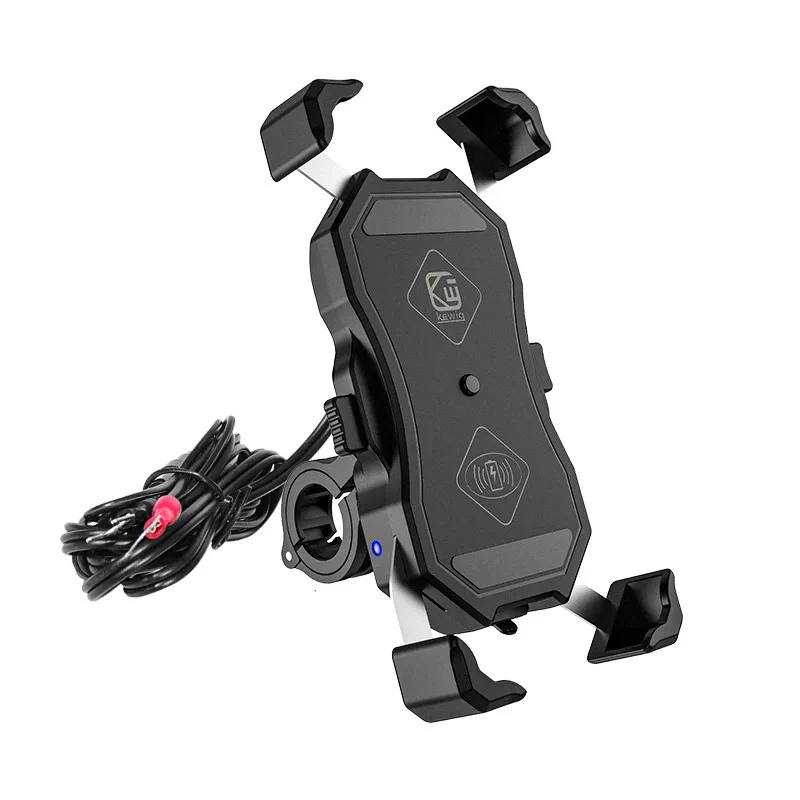 15W QC 3.0 USB Qi Wireless Charger Motorcycle Mobile Phone Holder Mount for Scooter Motor Motorbike Smartphone Support