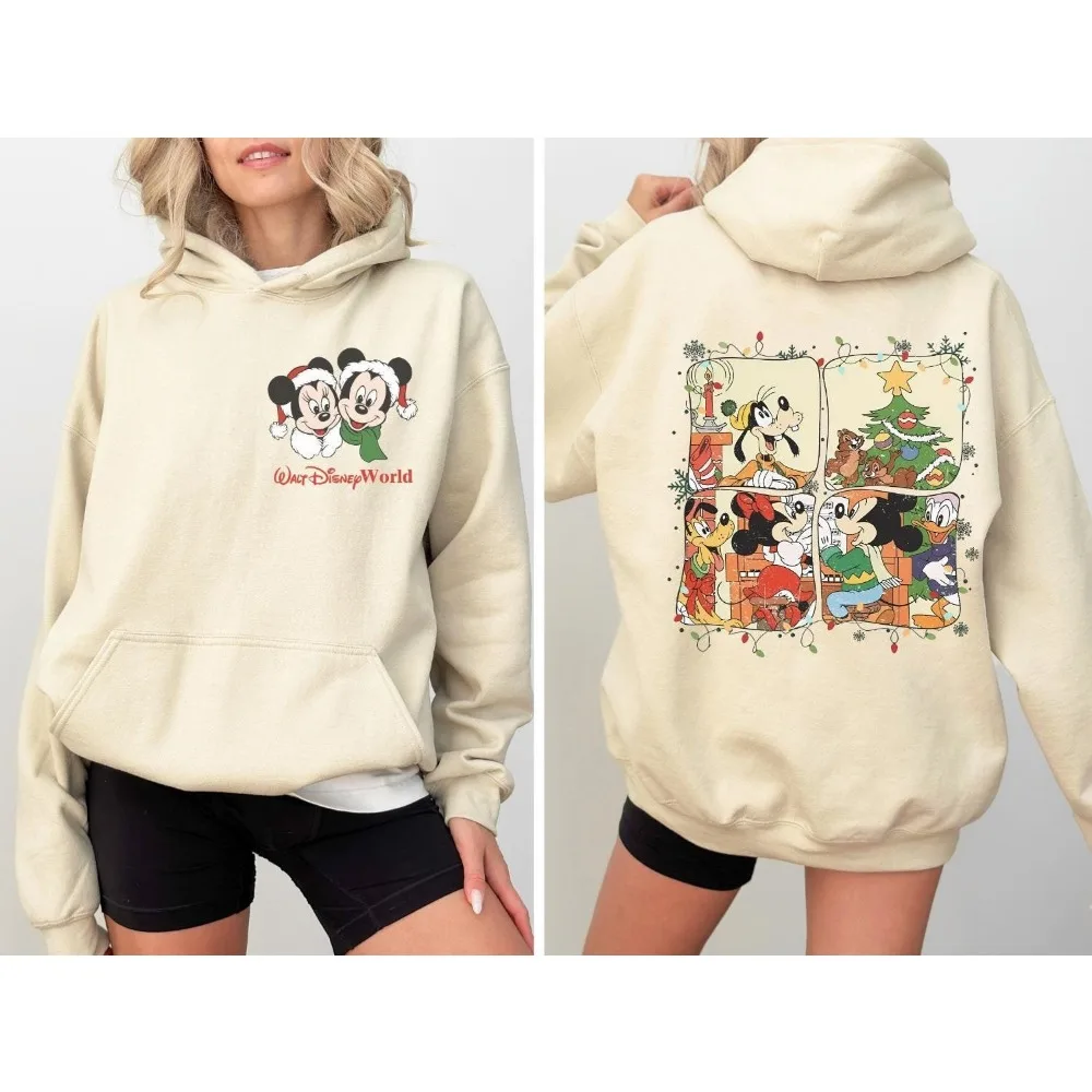 

Толстовка с принтом Микки Диснея — свободная и теплая толстовка для пар для модных женщин осенью 2023 года.