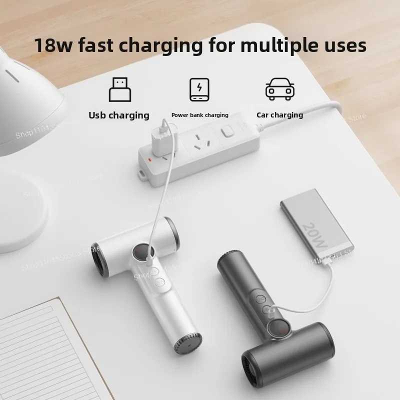 USB rechargeable wireless hair dryer, large wind hair dryer for student dormitory, no need to plug in.