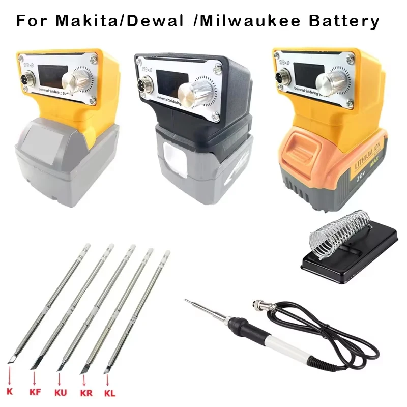 Schweißstation Lötstation für Makita/Dewalt/Milwaukee 18V 20V Lithium-Akku Kabellos Outdoor Tragbar DIY T12