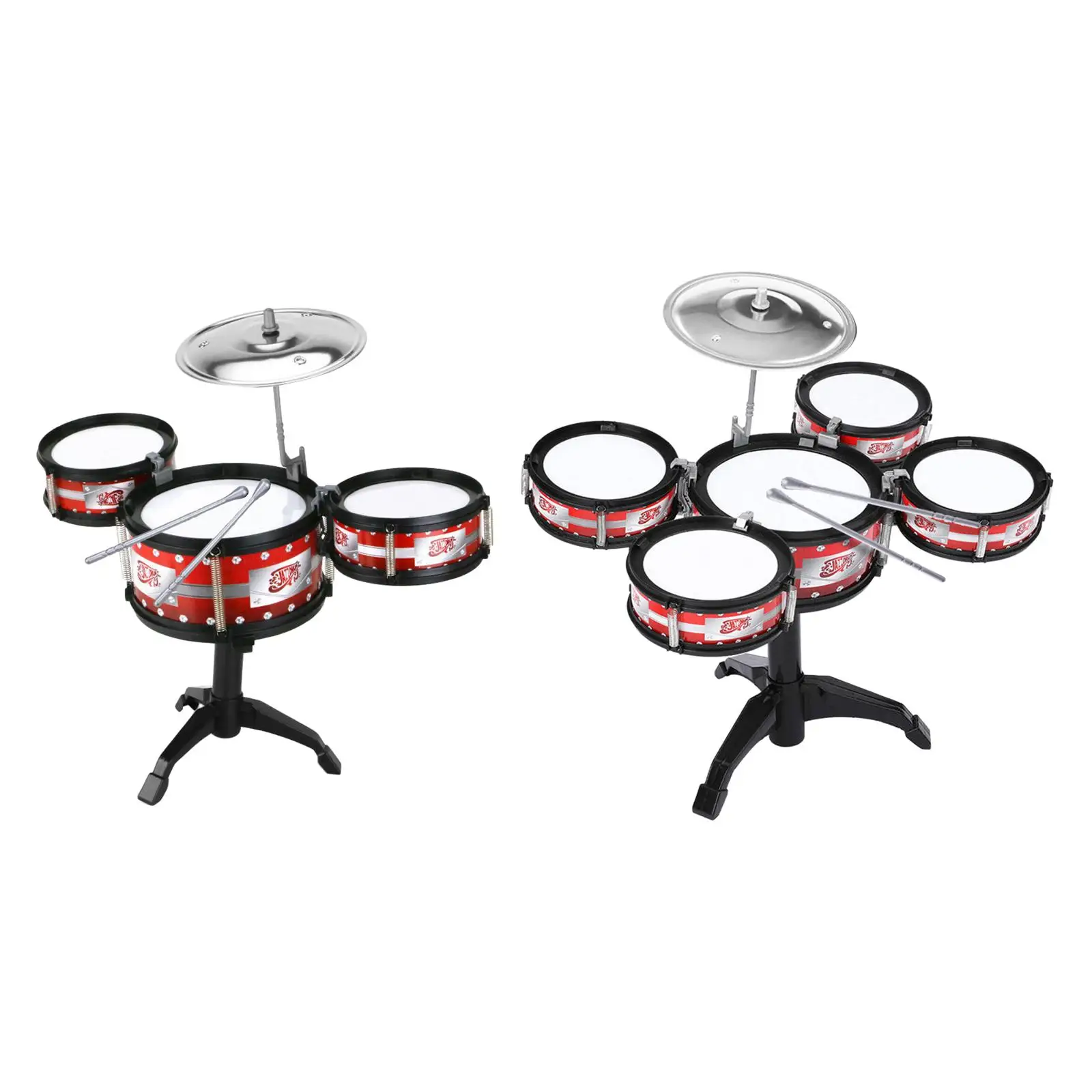 Conjunto de bateria para crianças iniciantes, conjunto de rock de banda, brinquedos musicais, brinquedos educativos para crianças, jardim de infância