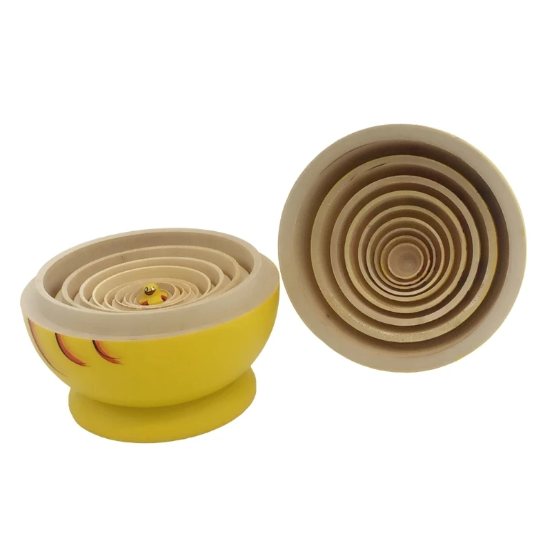 Poupées de canard gigognes peintes à la main pour enfants, jouet au beurre de Matpoposhka russe, accessoires de bureau en bois, décoration de la maison, ensemble de 10