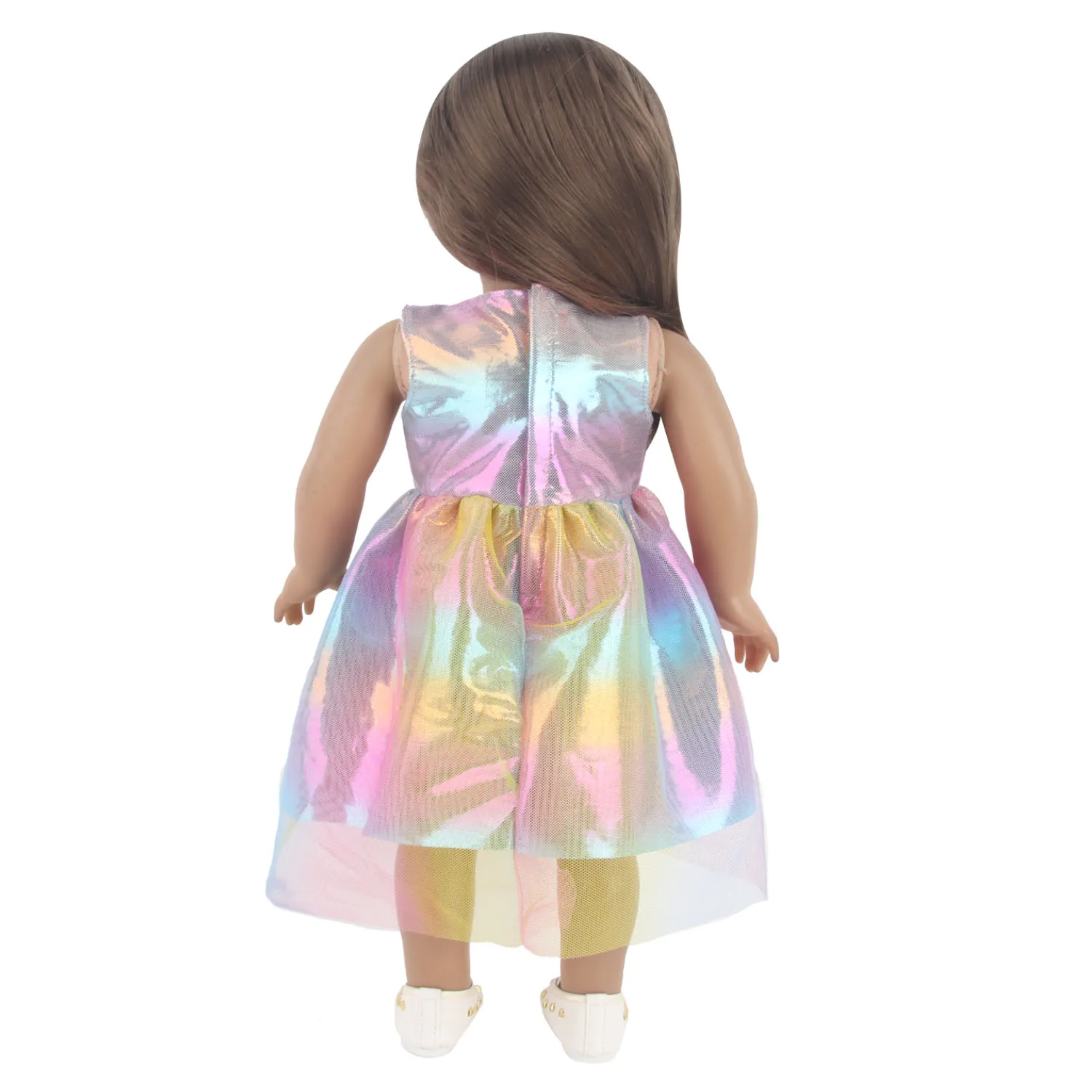 Vestito da bambola estiva per bambina maternamgonna colorata vestiti in pizzo tagliato per bambole americane da 18 \'\'per 43 New Reborn