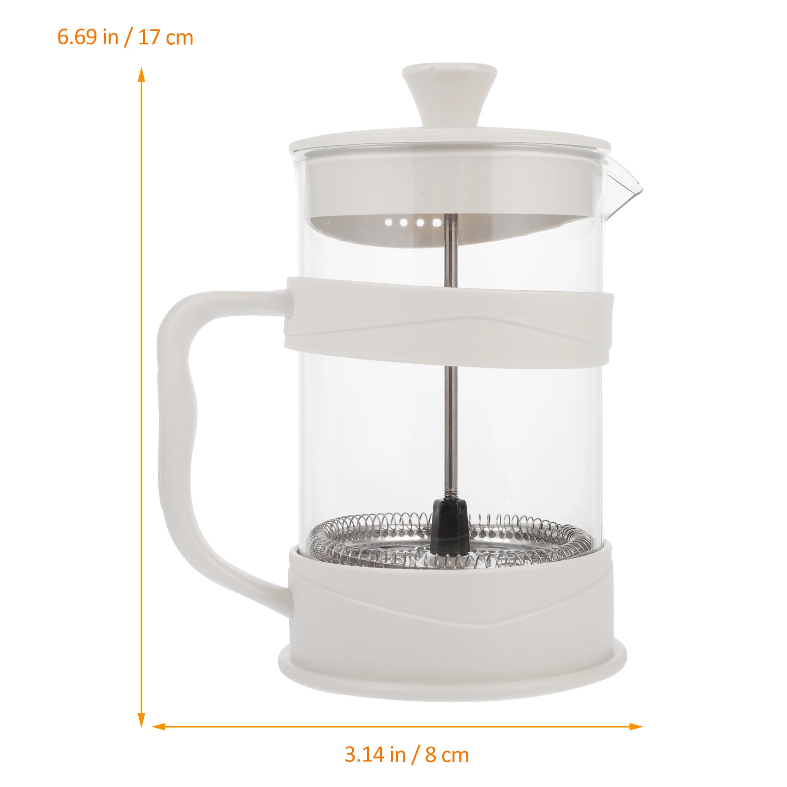 

350Ml French Press Coffee Maker Glass Coffee Pot with Filter Easy to Use for Home Office Brewing Tea Safe Anti-Hot Handle Design