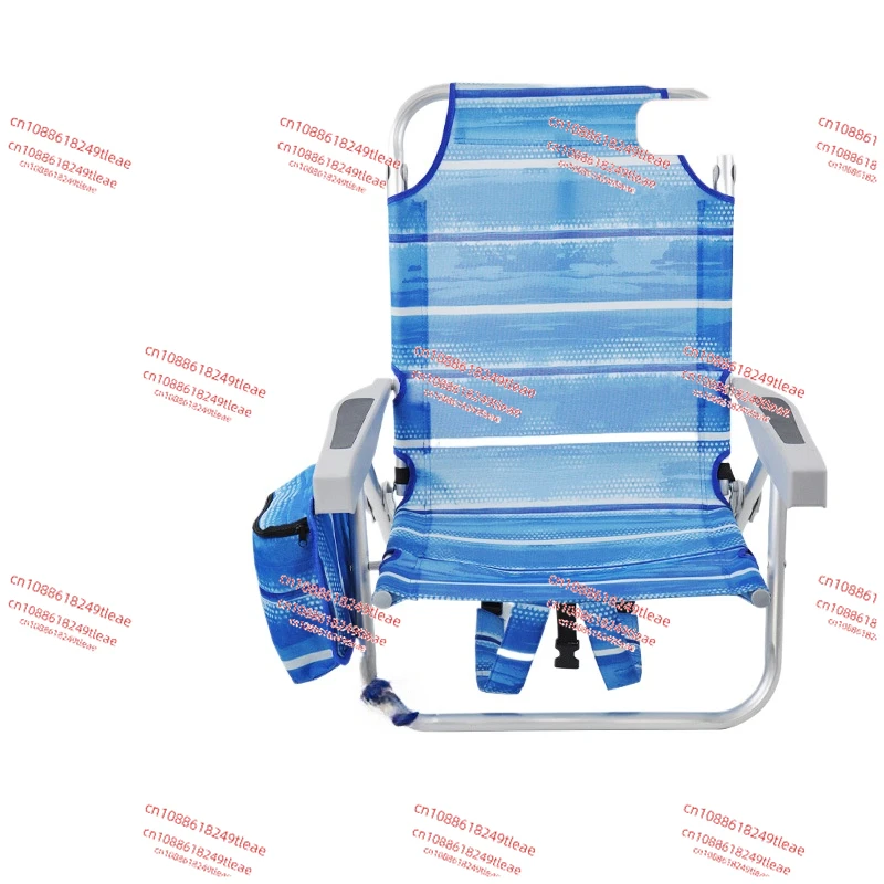 Ultra-light aluminum alloy 5-speed adjustable beach chair camping seat and lie down chair outdoor folding chair