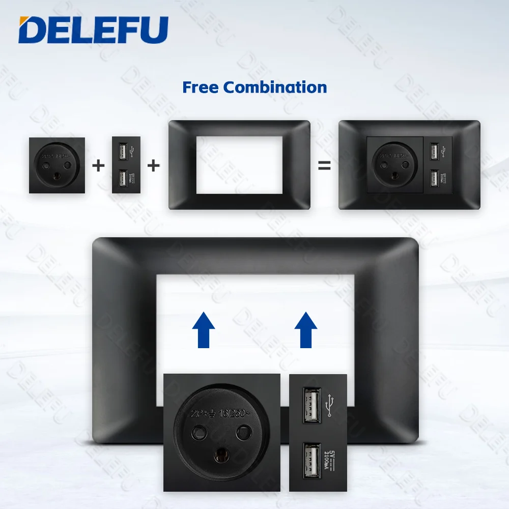 Pannello DELEFU Nero SC31 SC70 SC80 Serie 118mm145mm195mm Specifiche multiple disponibili, fai da te