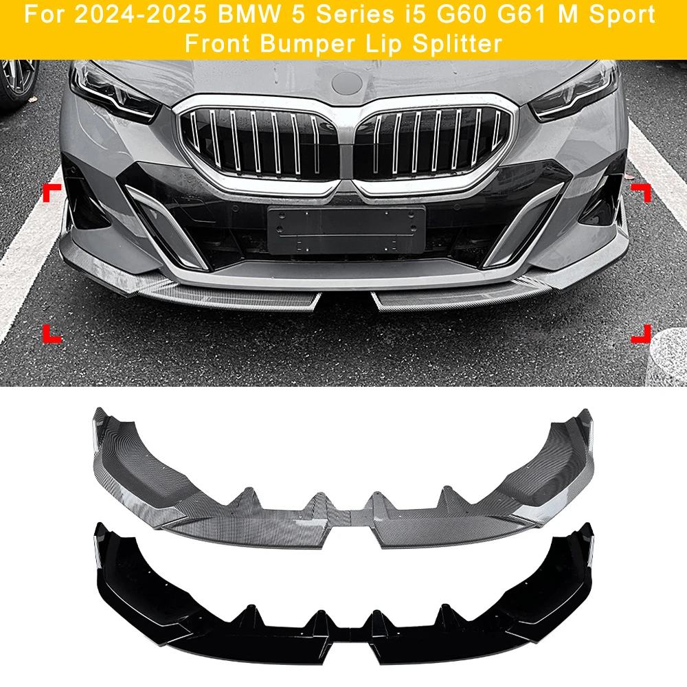 

For 2024-2025 BMW 5 Series/i5 G60 G61 front bumper front lip splitter ABS material diffuser front lip splitter body kit