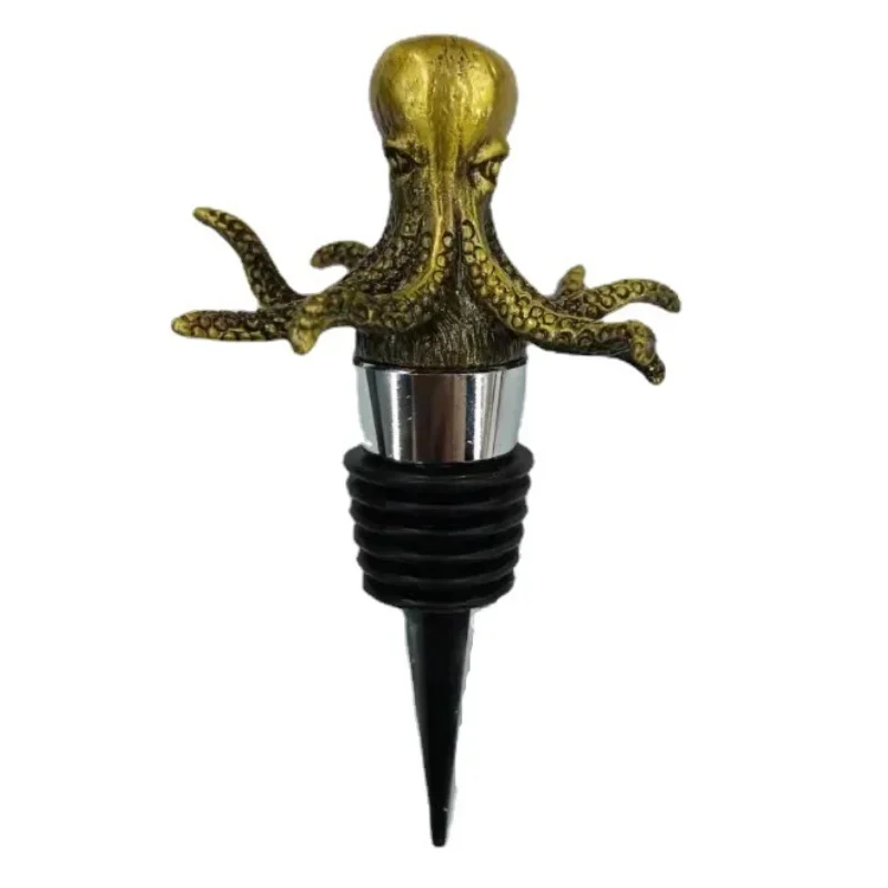 Creative Zinc Alloy Giraffe Flamingo Octopus Mermaid Owl Modeling Cork Art Decoration Bottle Cap Gift Crafts Wine Stopper